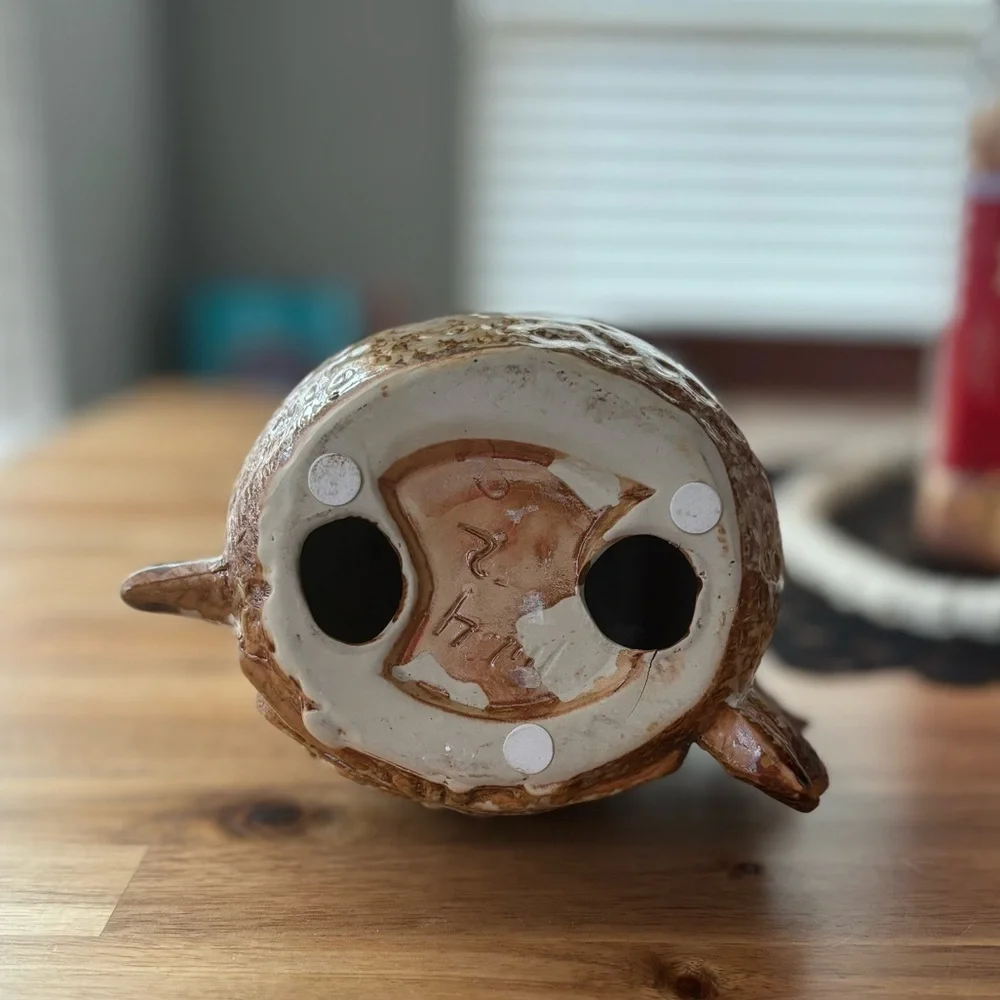 Farmhouse Retro Look Ceramic Welcome Owl